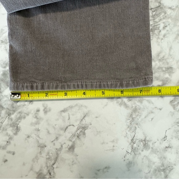 Talbots Womens Jeans Gray Straight Sz 12 FLAWLESS FIVE-POCKET Corduroy - Picture 7 of 10